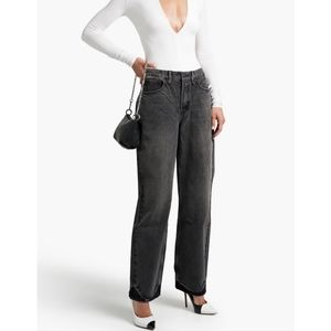 NWT Good American Good 90s Black Wash Denim Jeans SIZE 15